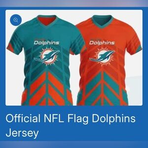 🏈Miami Dolphins Reversible Flag Football Jersey.  Youth XL like new